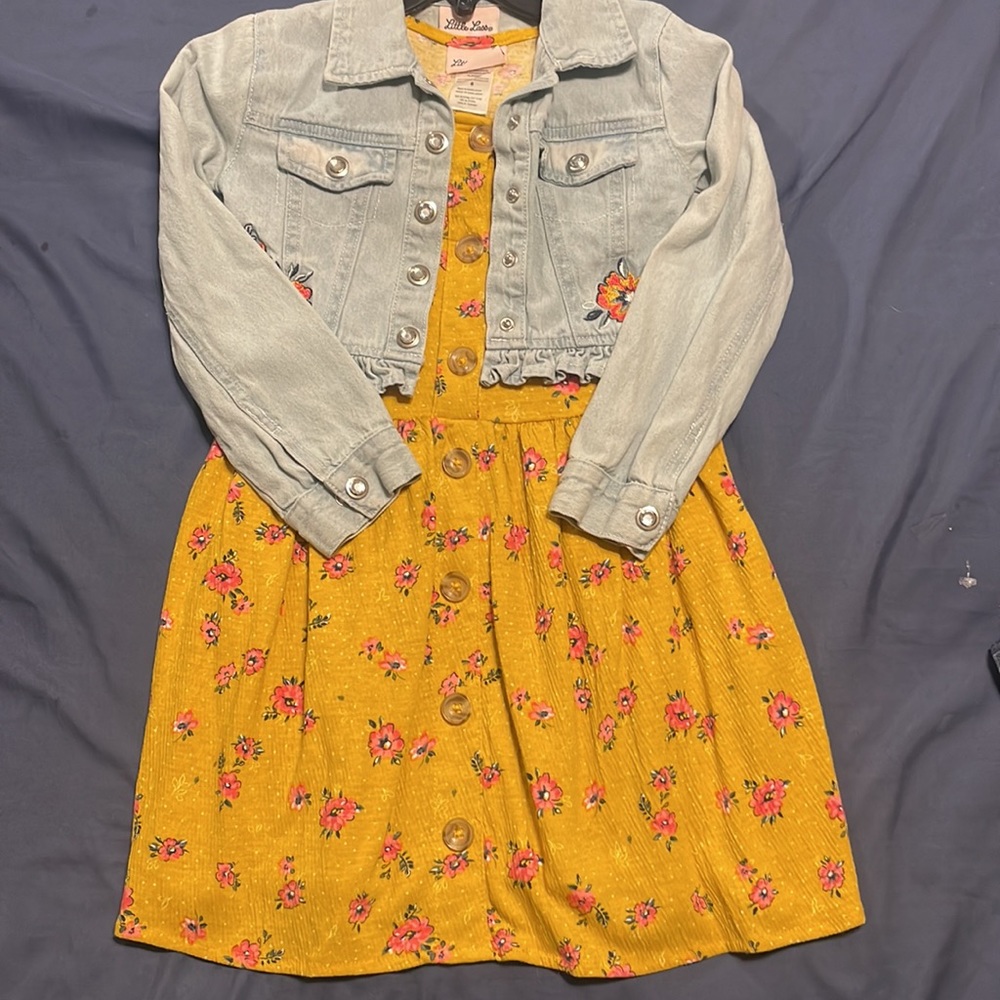 Girls flower dress with jacket